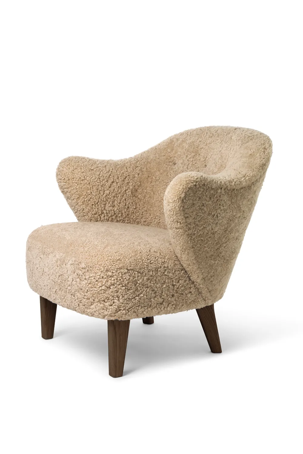 Textured Curved-Back Lounge Chair