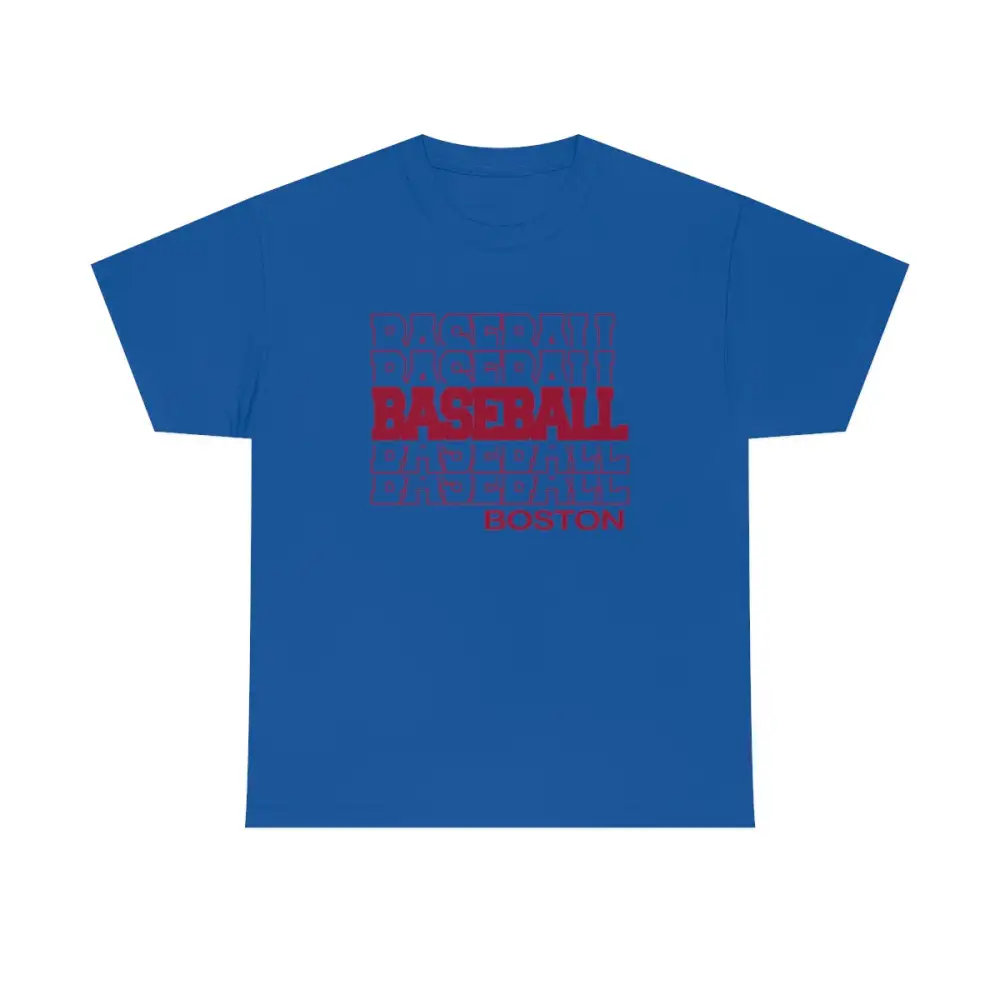 Baseball Boston in Modern Stacked Lettering