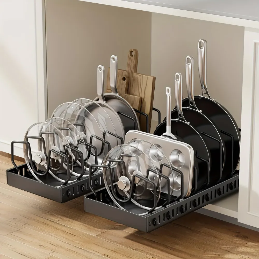 Expandable Pot & Lid Organizer