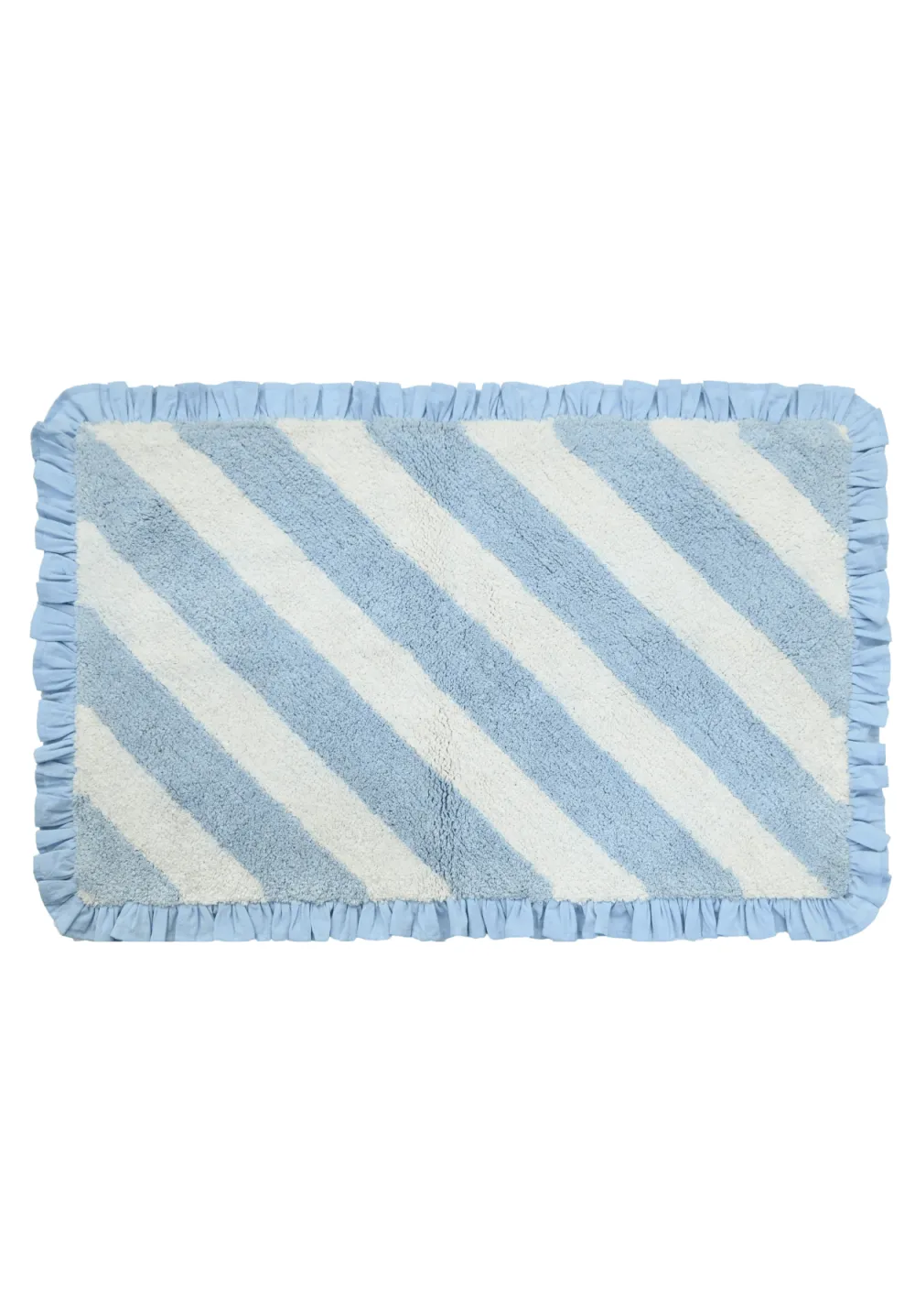 Everyday Absorbent Striped Contemporary Cotton Bathroom Mat
