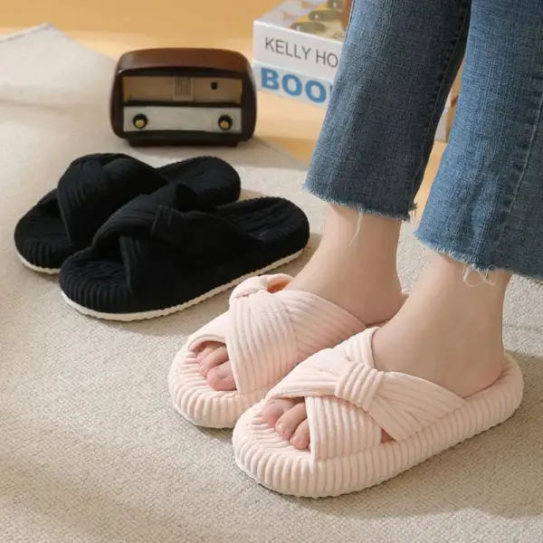 Soft Step Open Toe Lounge Slippers
