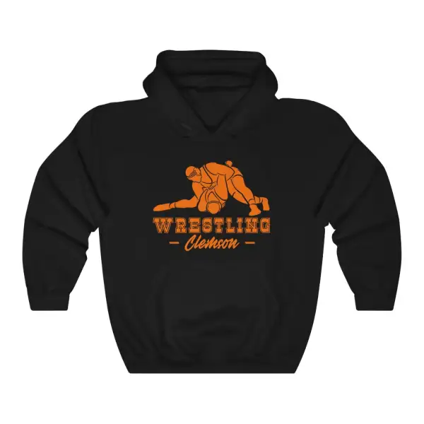 Relaxed Practice Day Wrestling Graphic Pullover Hoodie