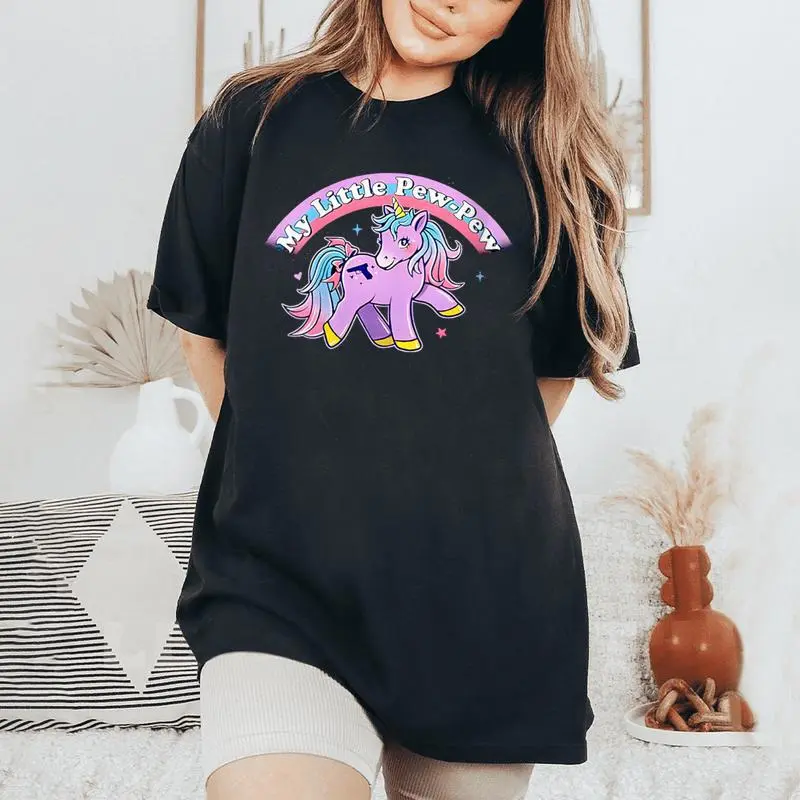 My Little Pew-Pew Unicorn Women's Oversized Comfort T-Shirt