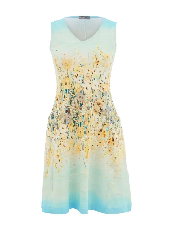 Cotton A-Line Sleeveless Dress