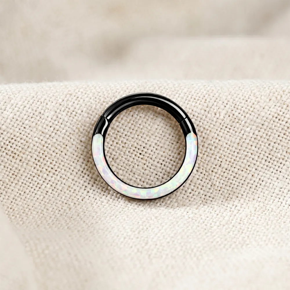 Contemporary Surgical-Steel Hinged Hoop Ring