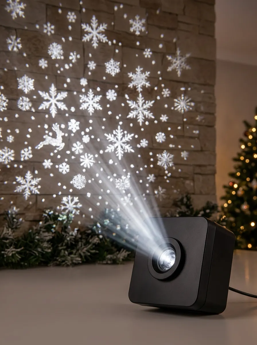 Classic Snowflake Reindeer Christmas LED Light Projector