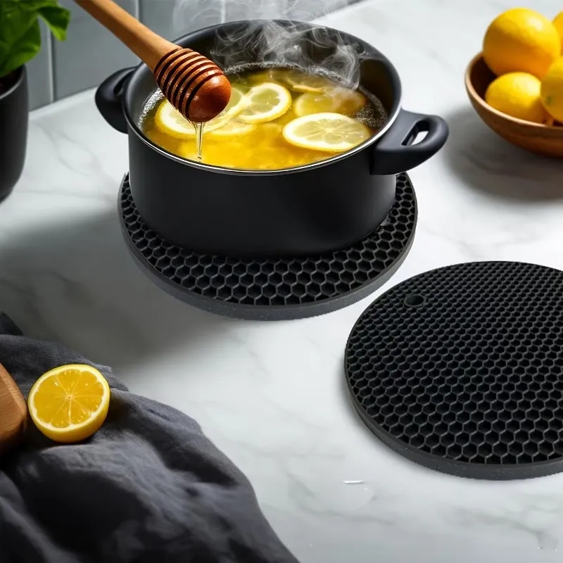 2 Pcs Heat-Resistant Silicone Coasters