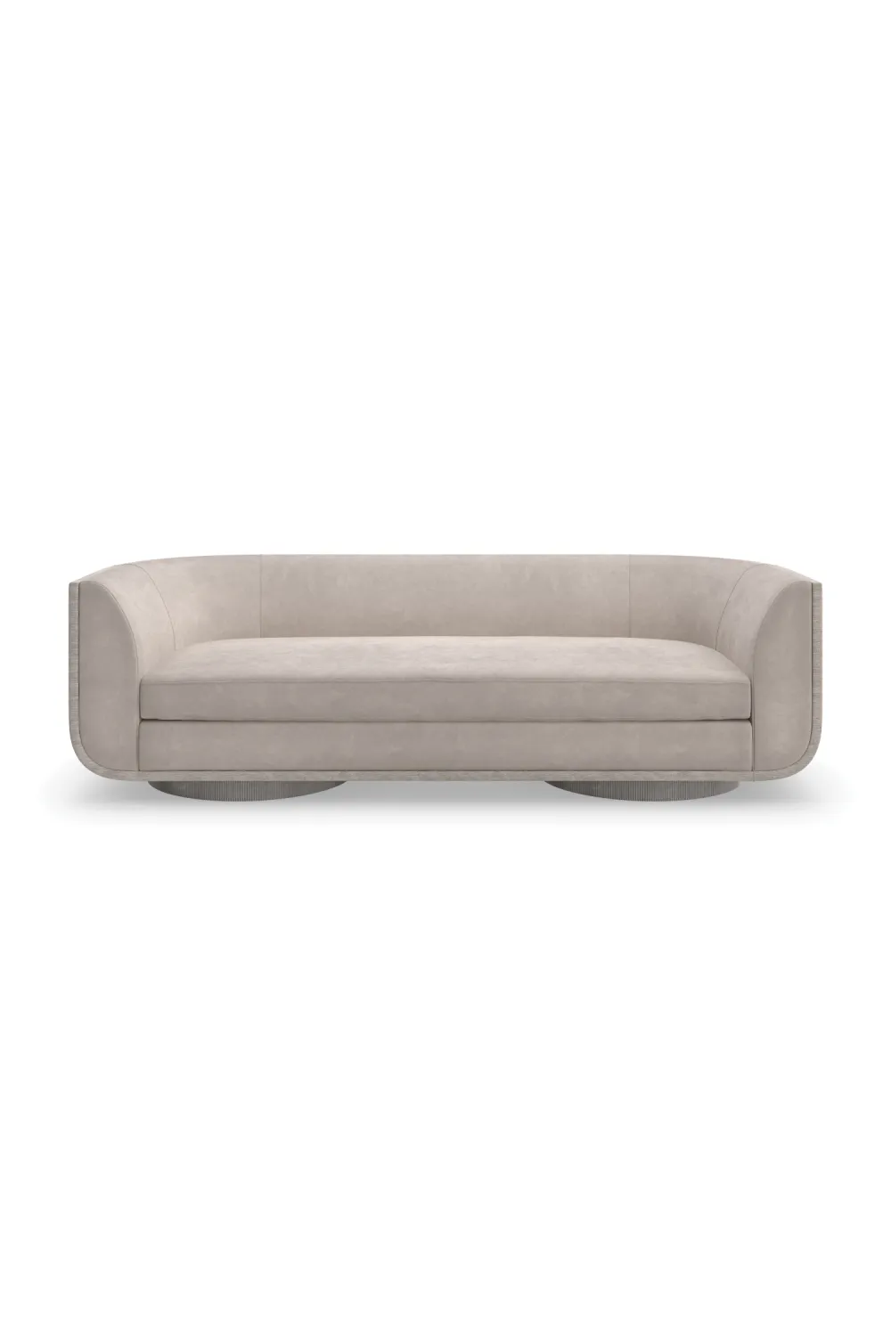 Modern Curved Velvet Sofa