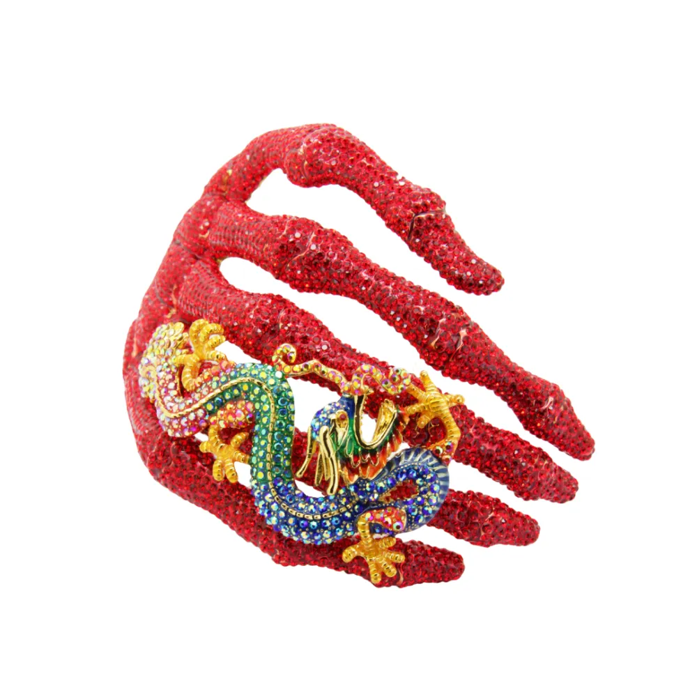 Dragon Skeleton Hand Brooch