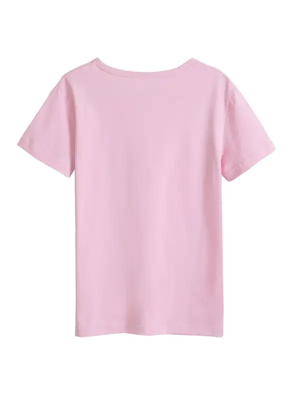 Polished Round-Neck Collared Short-Sleeve Knit T-Shirt