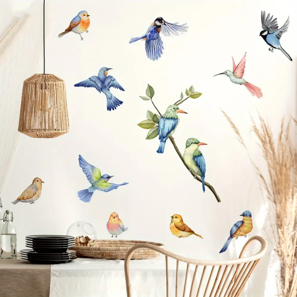 Watercolor Bird Wall Decals
