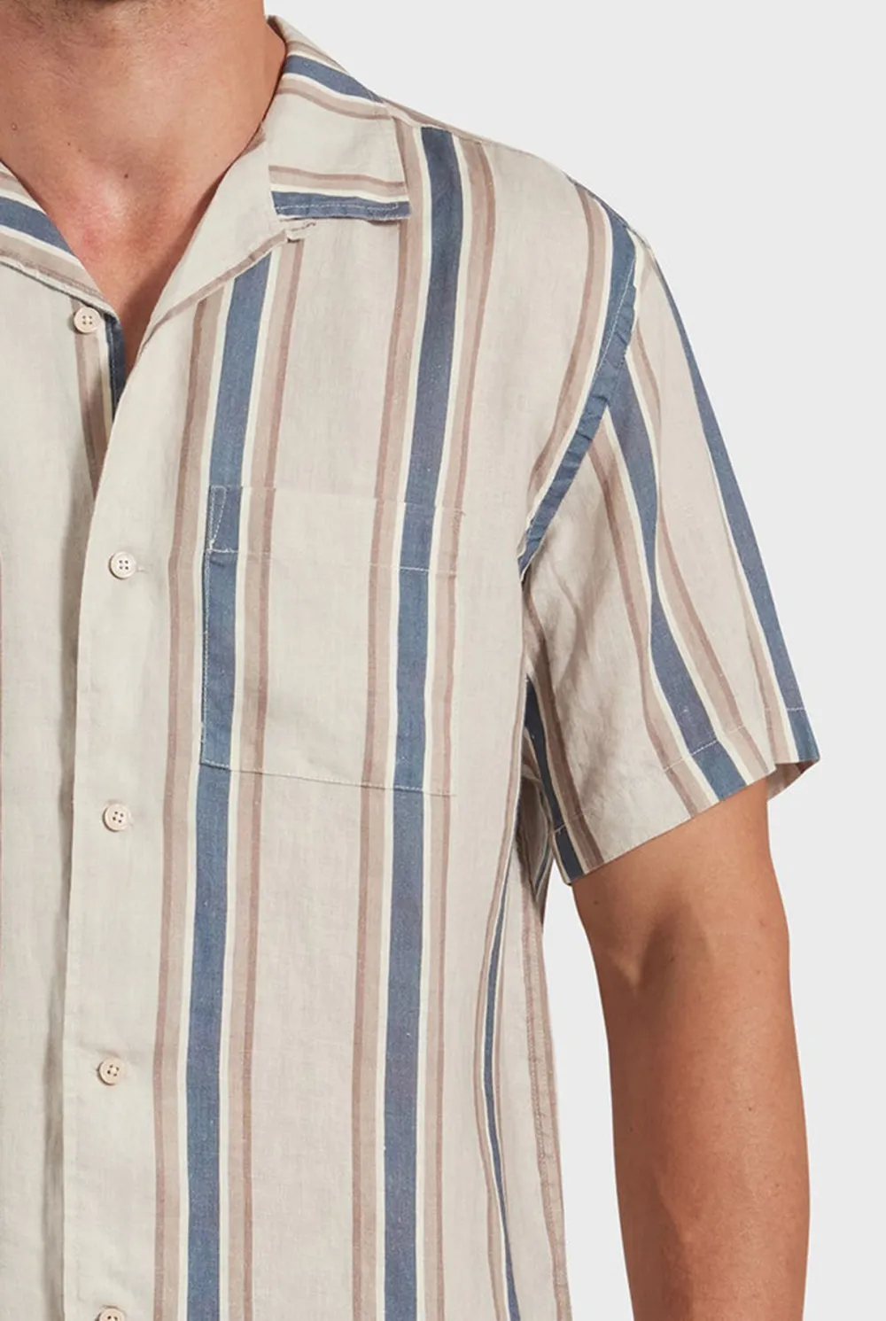 Casual Button Up Shirt-Natural