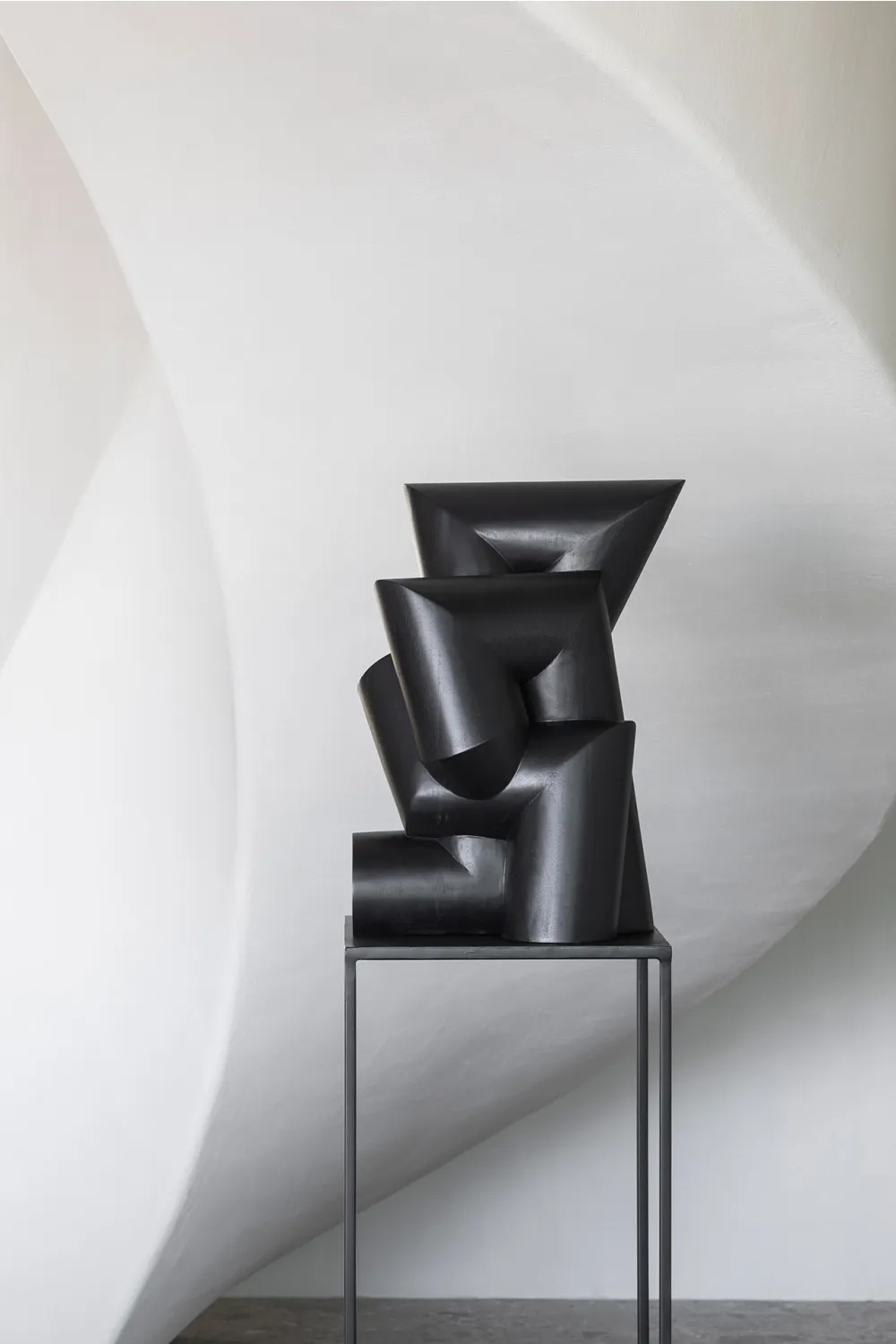 Mahogany Modern Sculpture