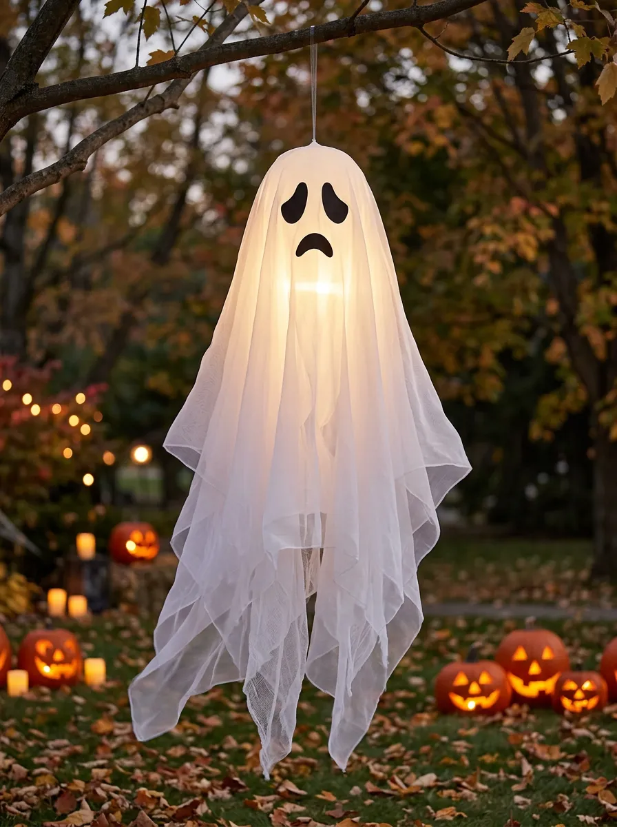 Spooky-Ghost LED Hanging Halloween Yard Decoration