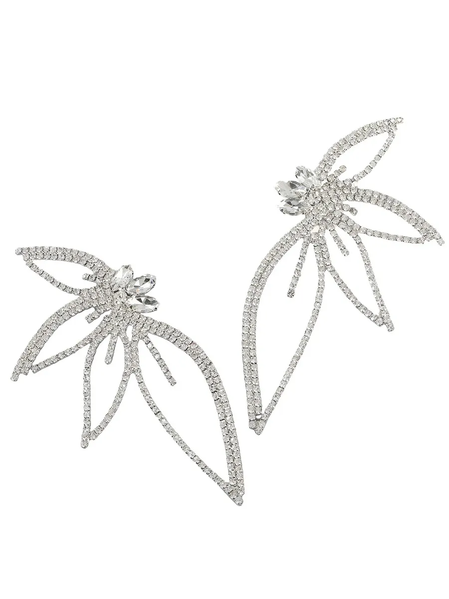 Octavia Flower Rhinestone Earrings