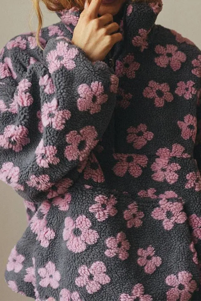 Stand-Collar Oversized Loose Jacket