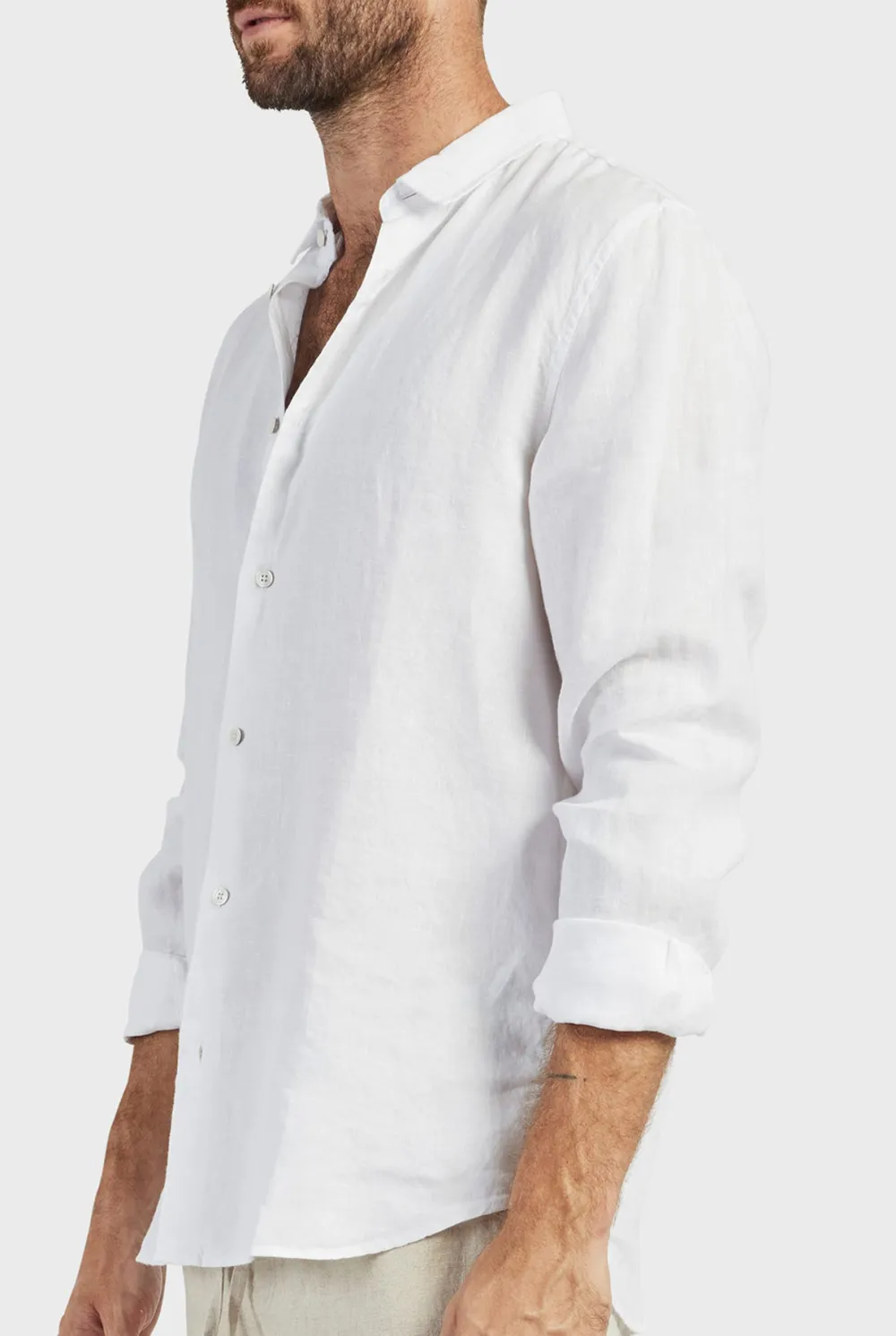 Mick Linen Shirt-Navy