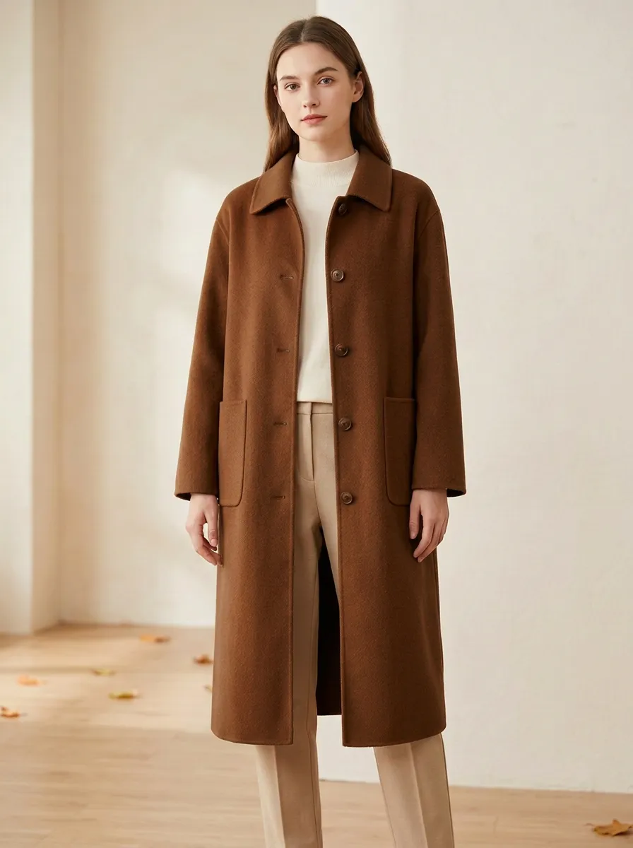 Wool-Blend Outerwear Coat
