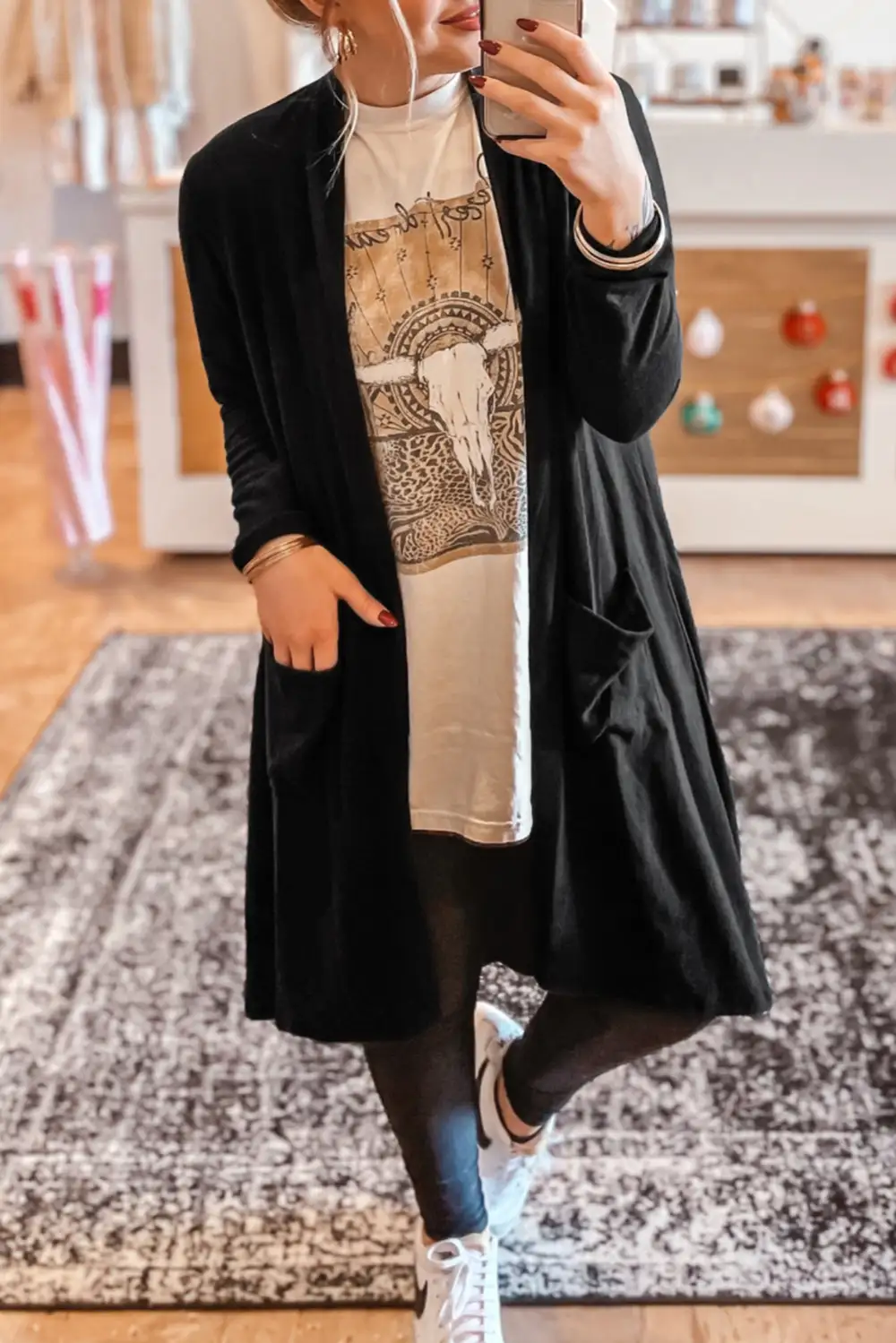 Easy Layer Pocketed Open Front Cardigan