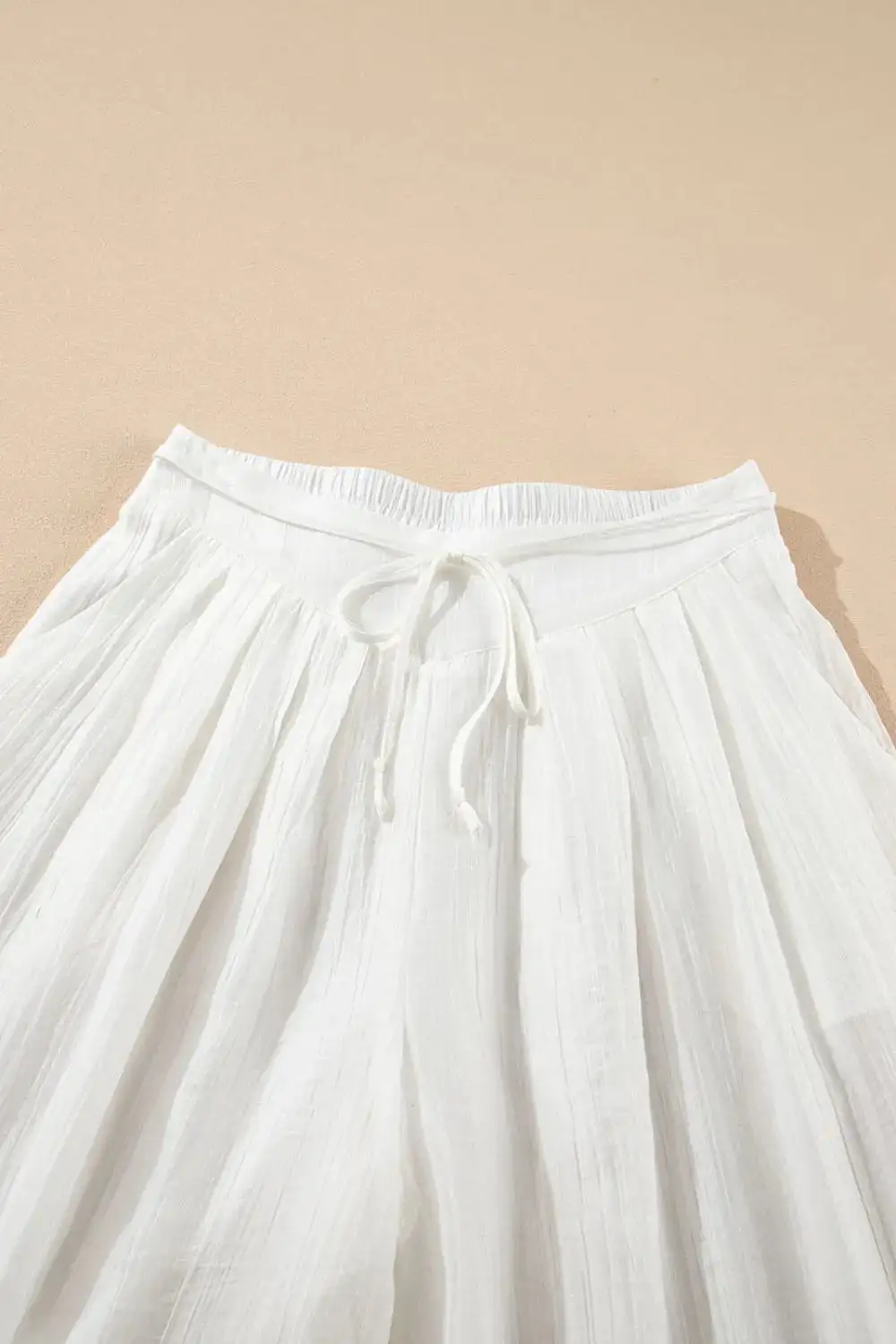 Tie Detail Pleated Pants