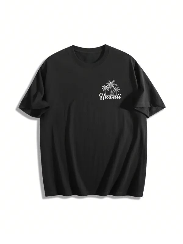 Hawaiian Positive Vibes Graphic T-Shirt
