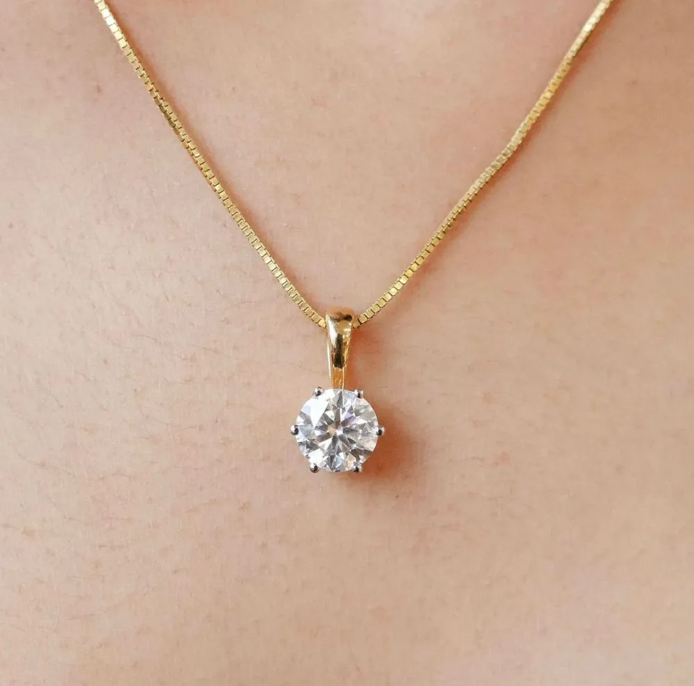 Moissanite Pendant Necklace