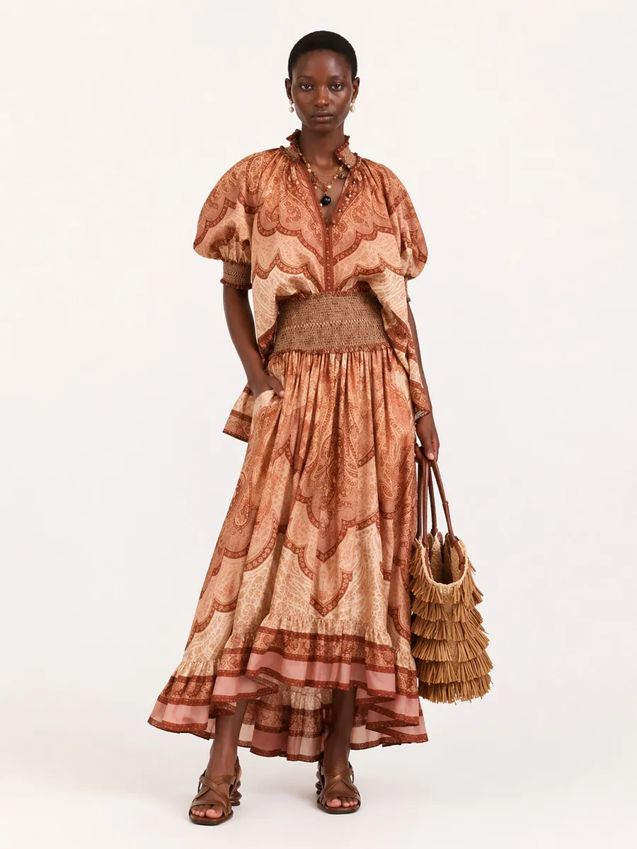 Hadley Linen Shirt and Long Skirt Set