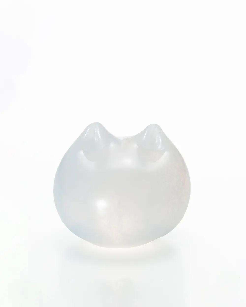 Rounded Glass Cat Desk Ornament