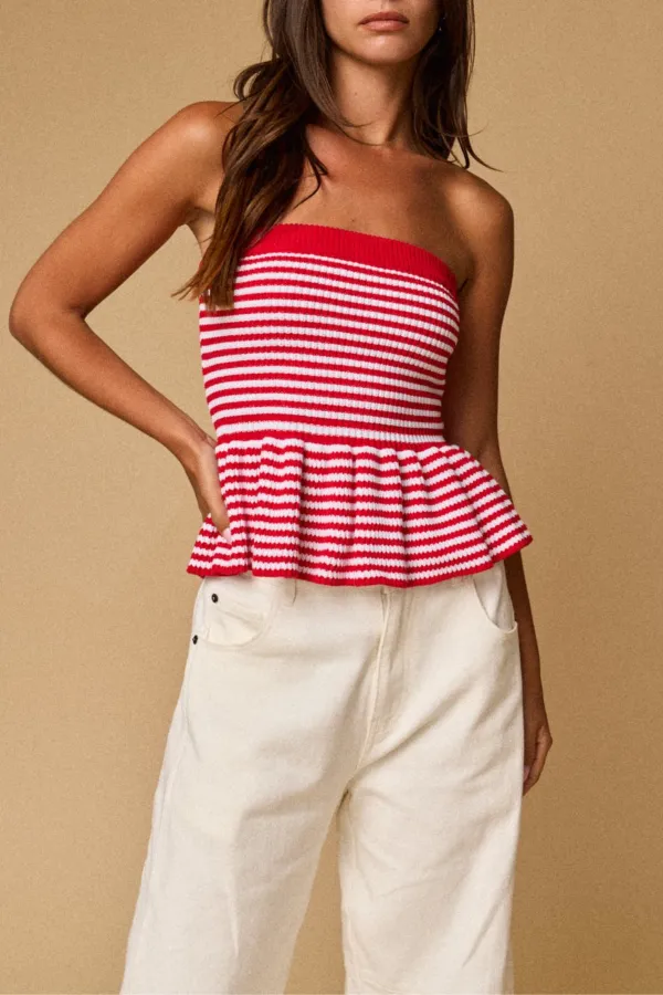 Striped Stripe Knit Top