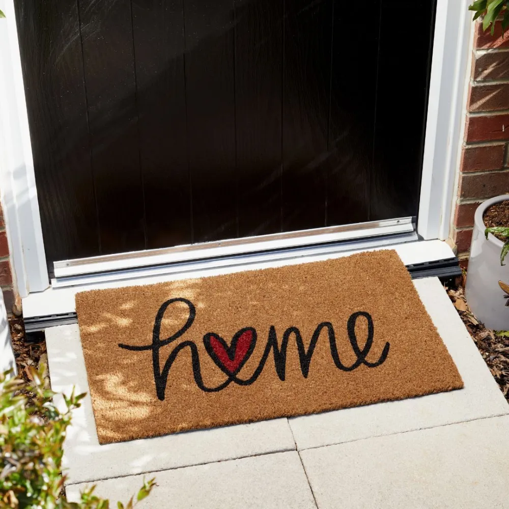 Heart Welcome Coir Door Mat
