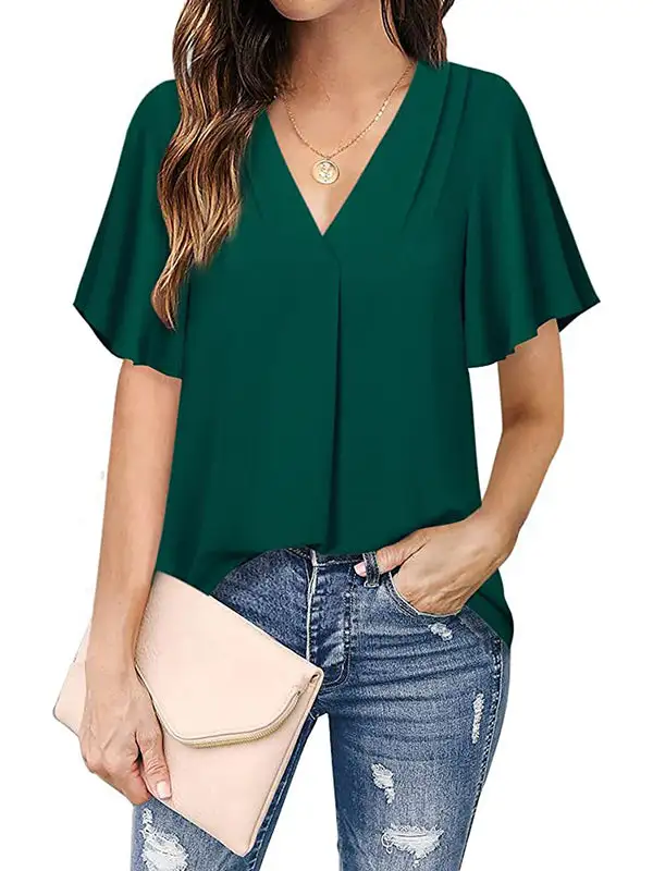 Urban Relaxed Falbala Chiffon T-Shirt