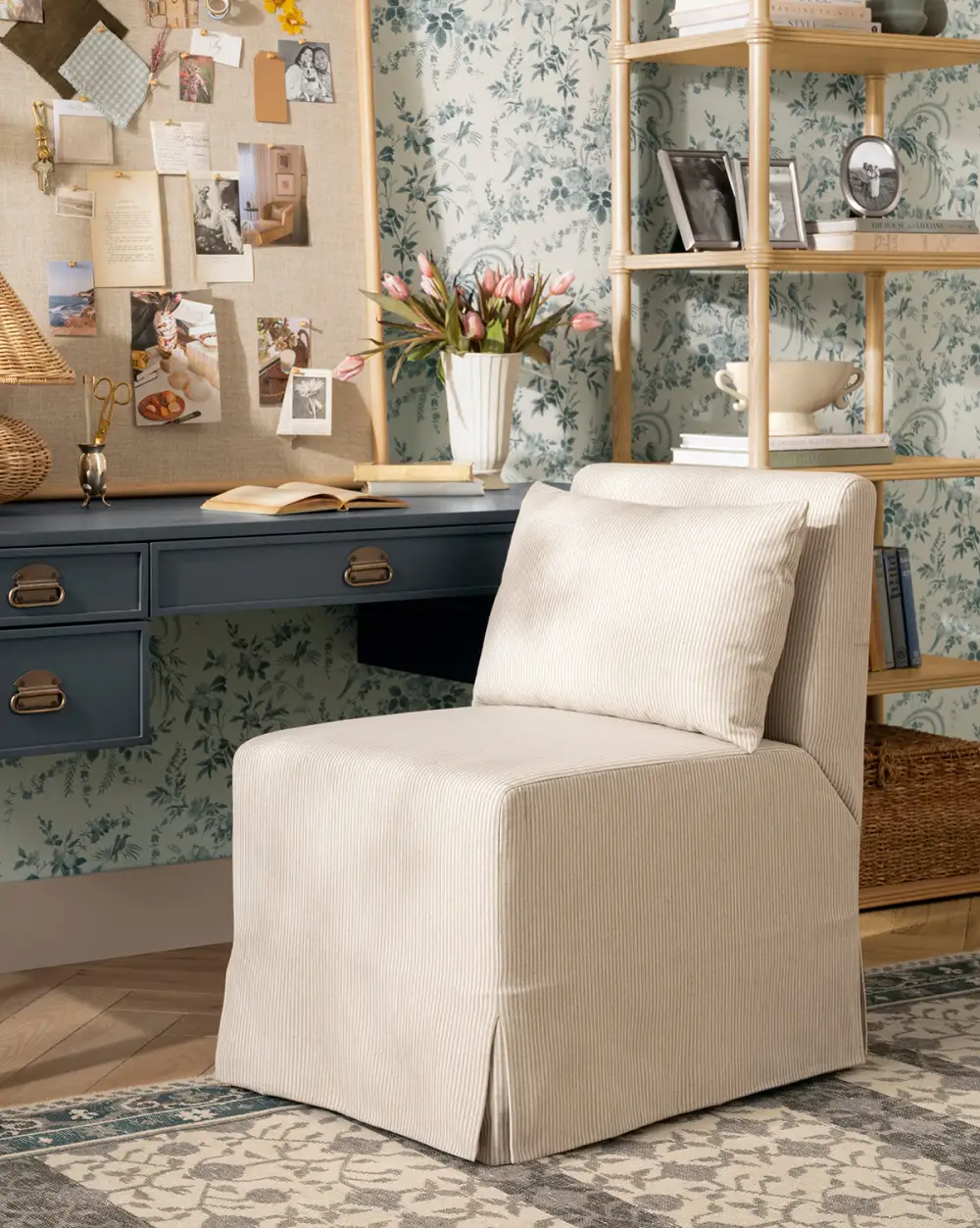 Slipcovered Linen Desk Chair