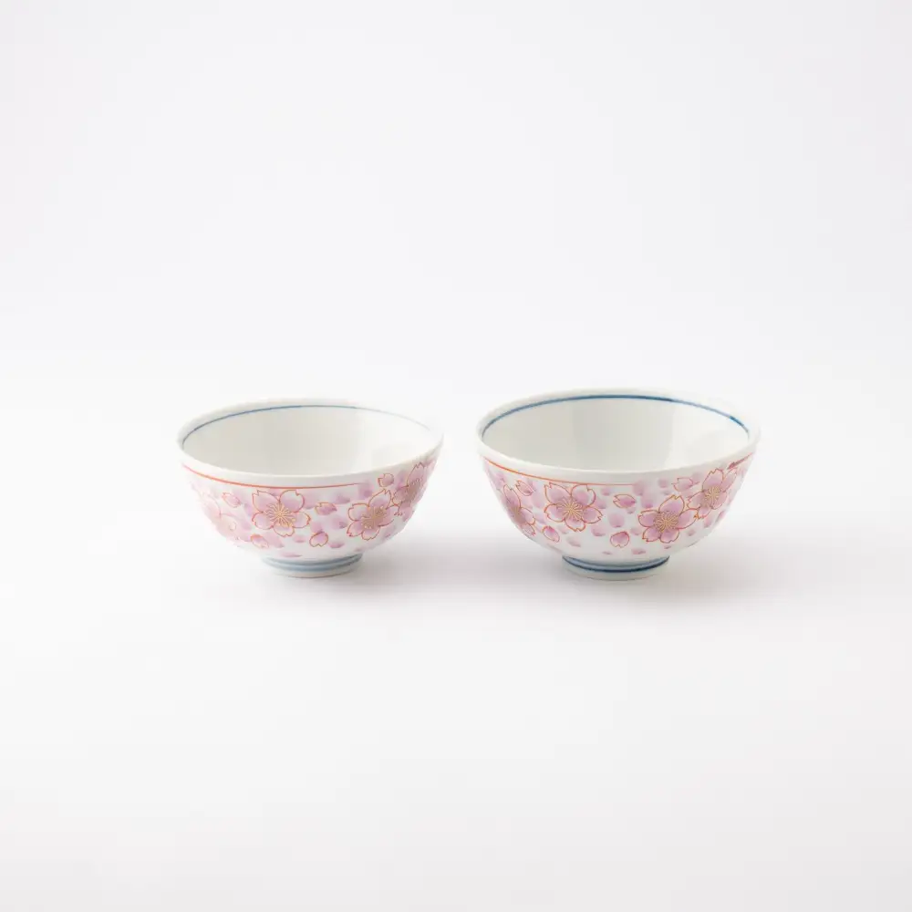 Cherry-Blossom Stoneware Rice Bowl