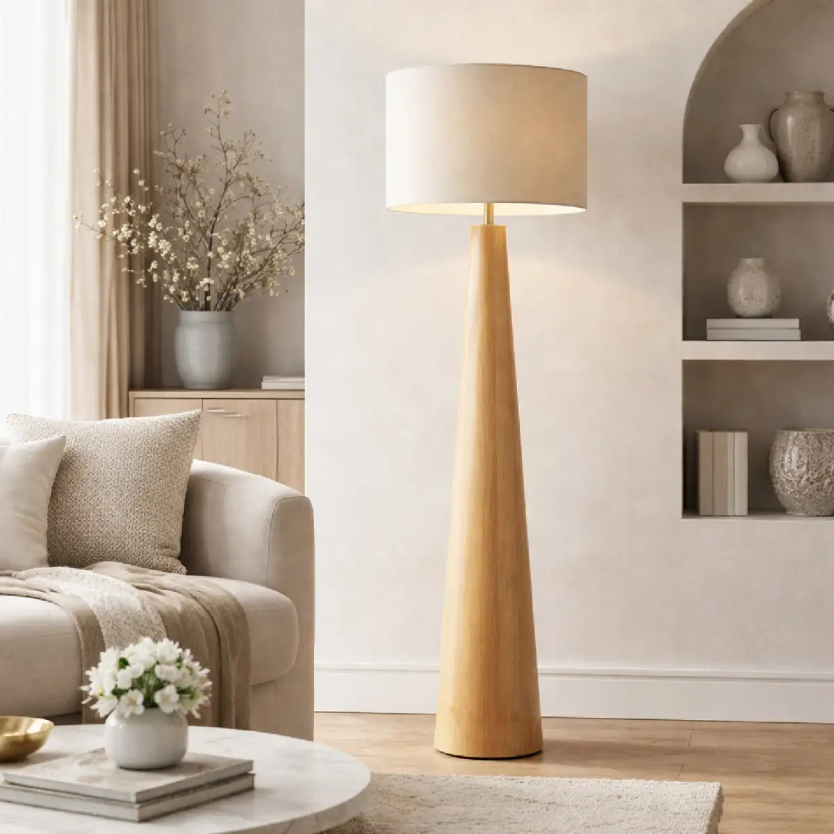 Modern Wooden Floor Lamp