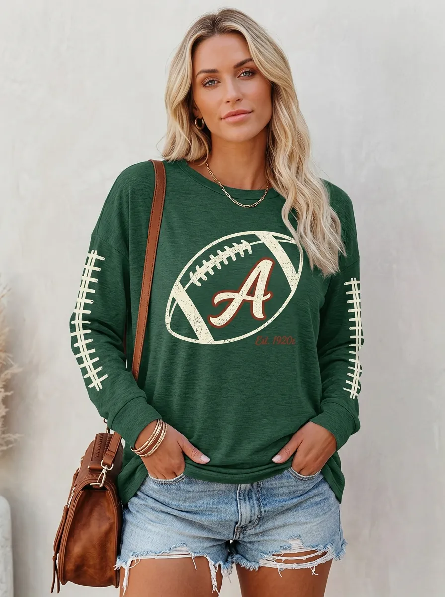 Women's Gridiron Ball Crewneck Long Sleeve T-Shirt