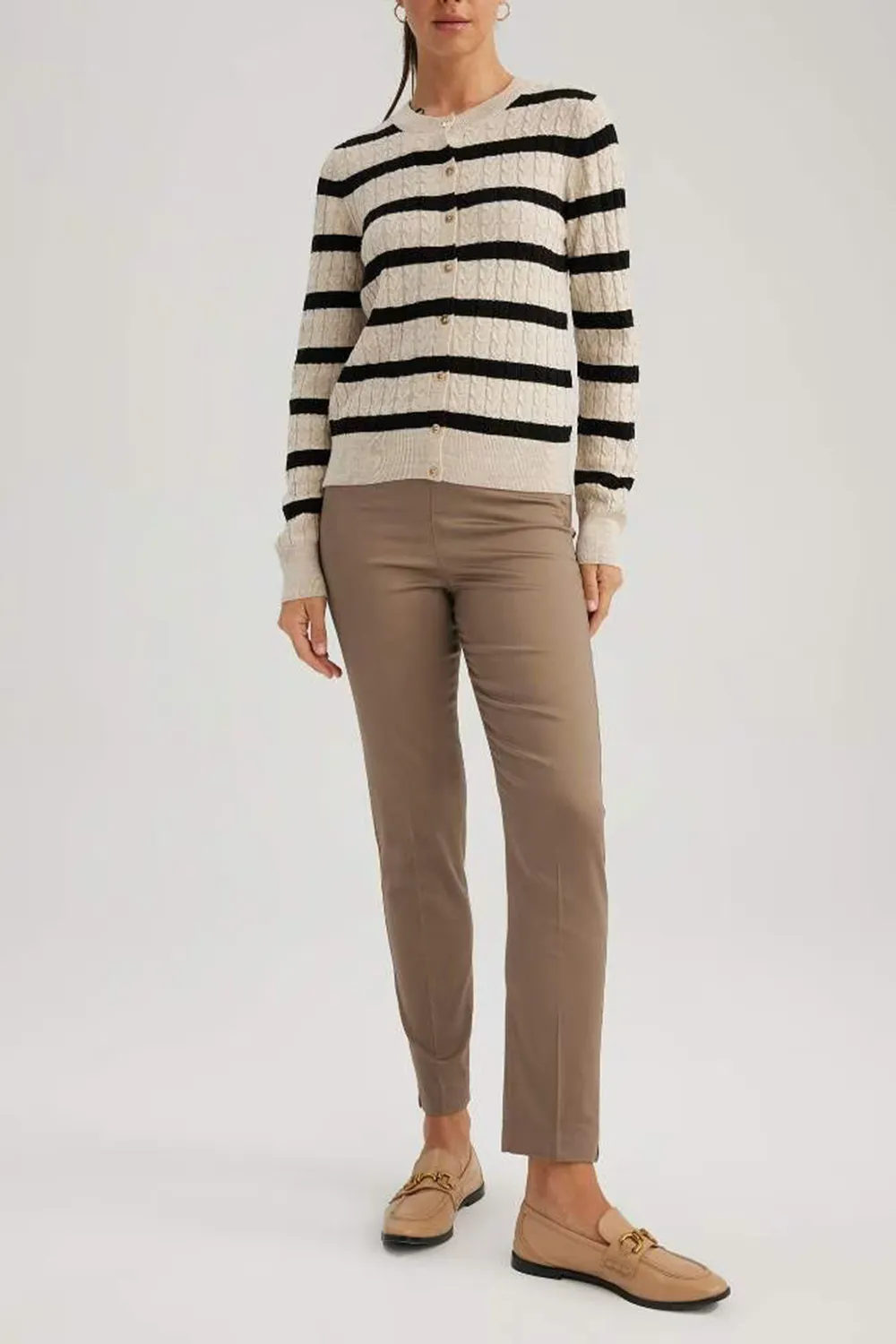 Normal Waist Satin Trousers