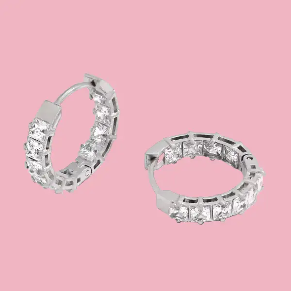 Everyday Stone Hoop Earrings