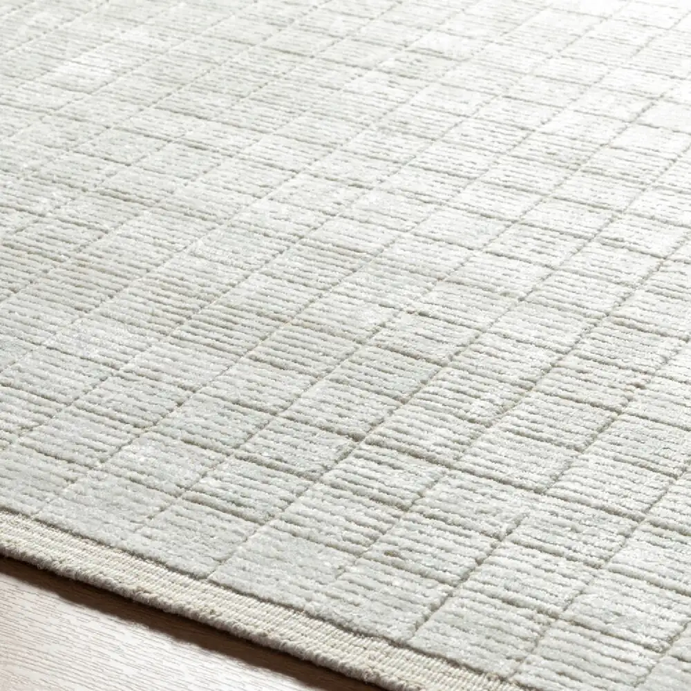 Hand-Loomed Square Pattern Carpet