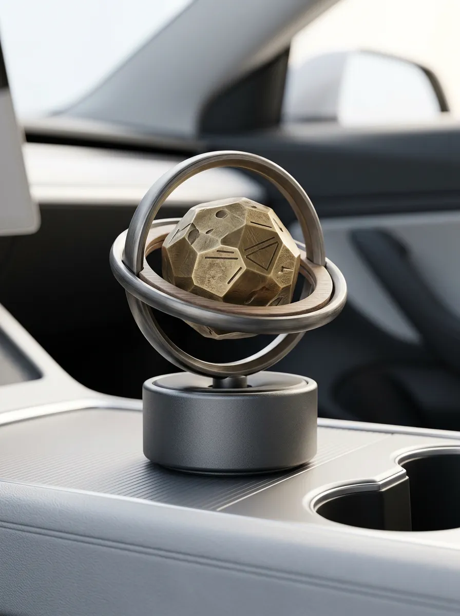 Geometric Metal Planet Car Air Freshener