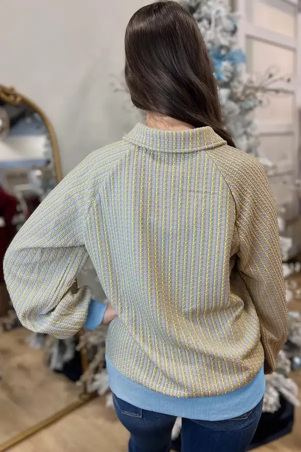 Button Front Everyday Sweatshirt