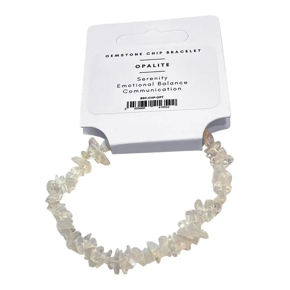 Chip-Stone Stretch Gemstone Crystal Bracelet
