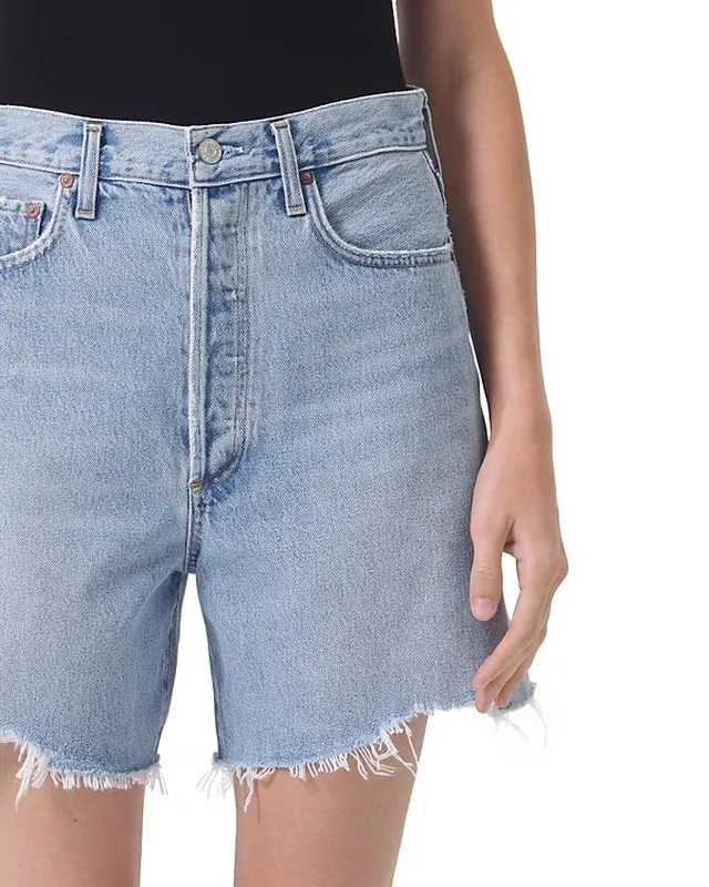 Denim Cotton Belt Loop Shorts