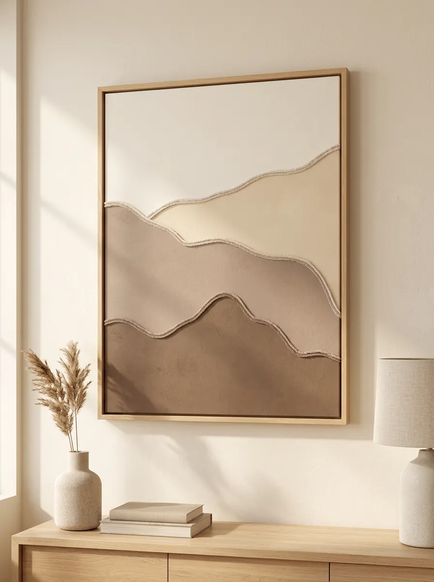 Artful Minimalist Abstract Mountain Printed Wall Art