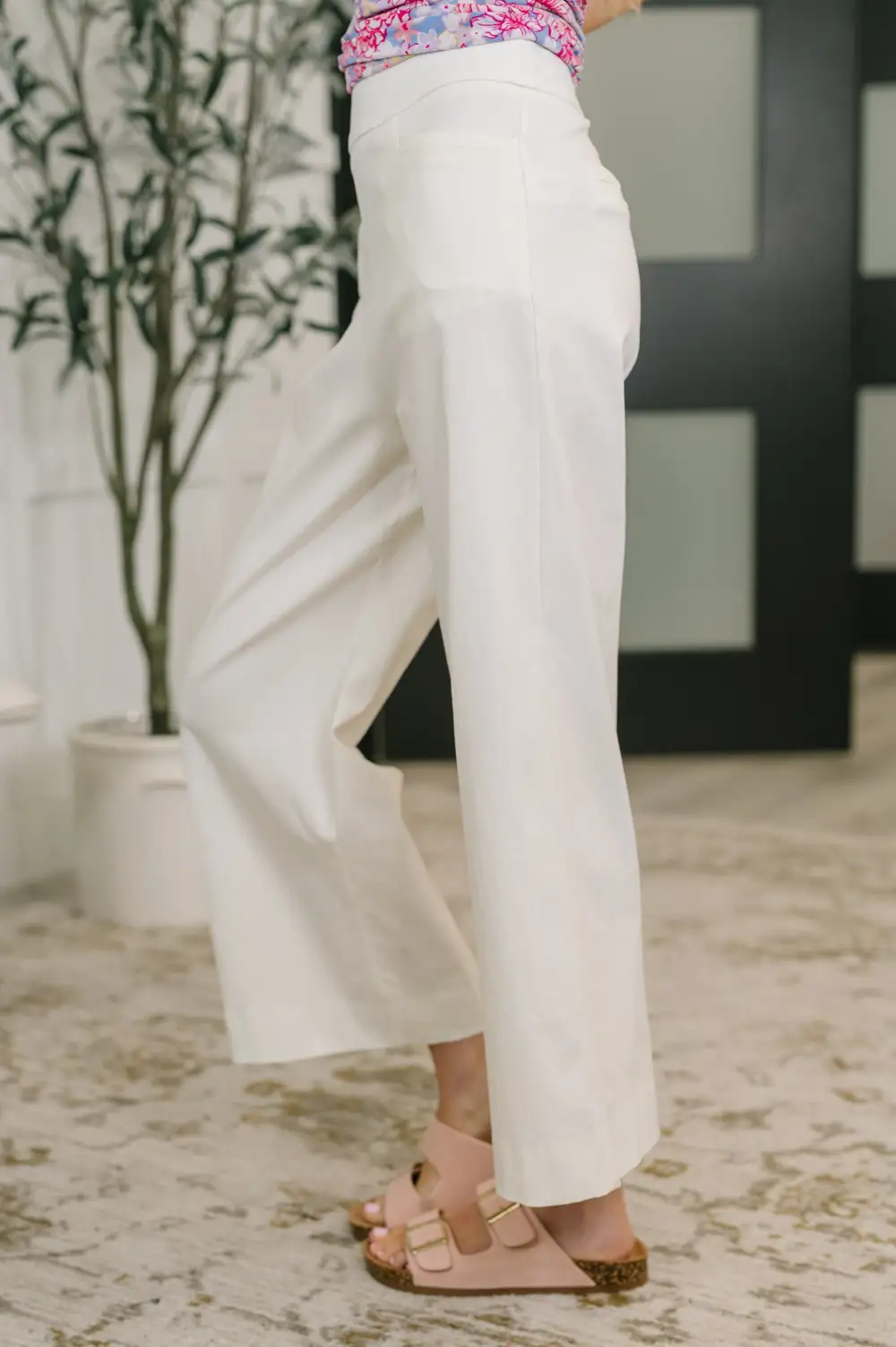 Pair High Waist Wide Leg Bottoms In