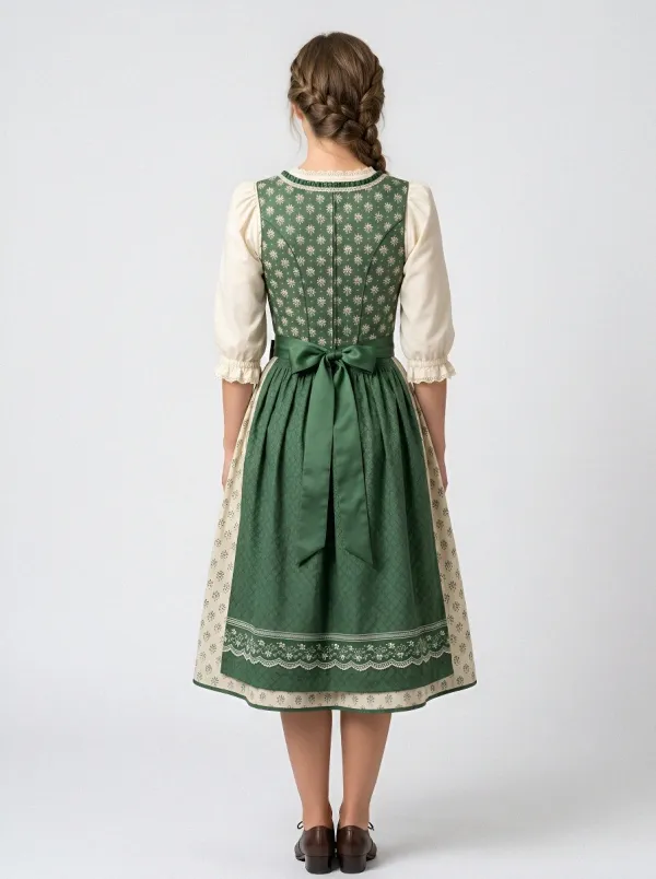 Sweetheart Neck Traditional Women's Bavarian Oktoberfest Dirndl Dress