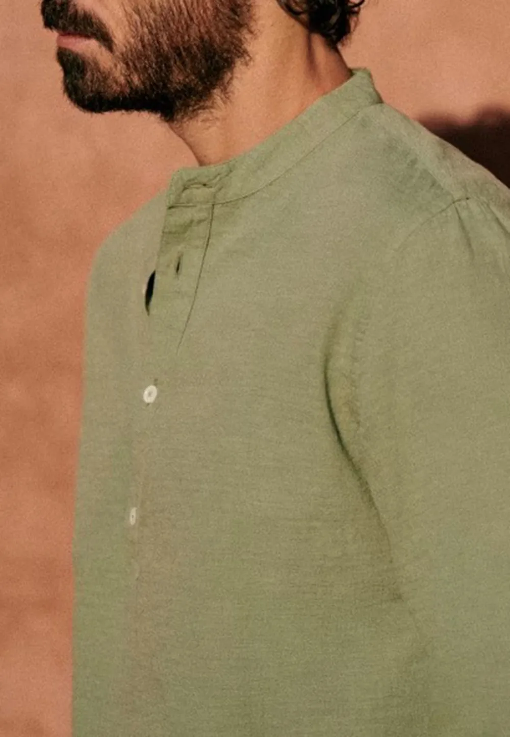 Navy Blue Cotton Linen Blend Regular Fit Shirt
