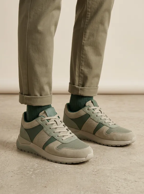 Unisex Wave Pattern Print Sneakers