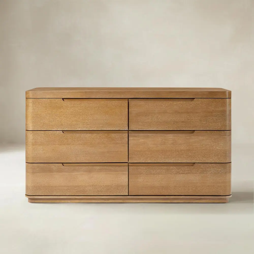 Modern Rubber Wood Dresser