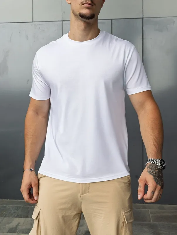 White Clean Fit T-Shirt Clean Cut
