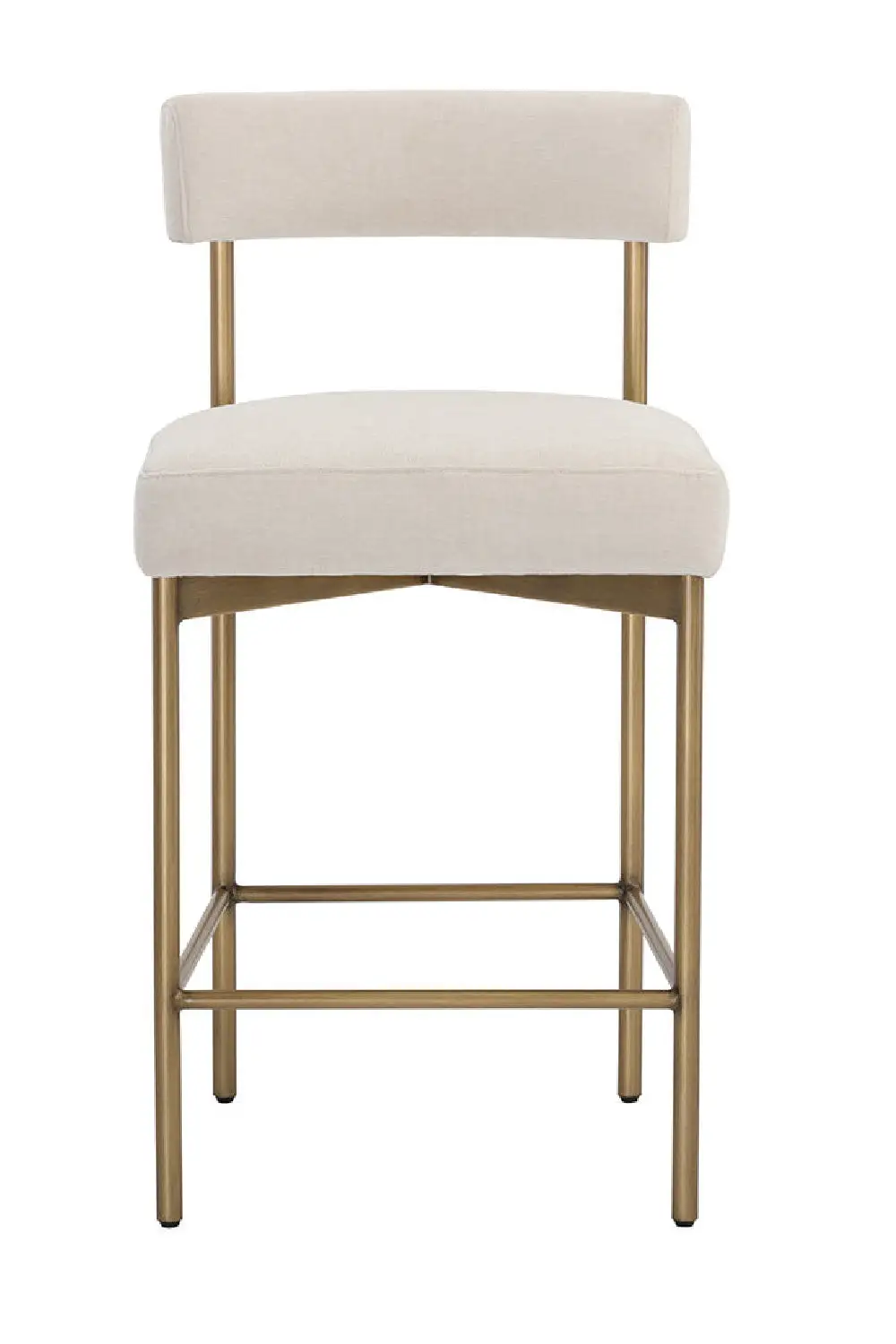 Modern Low-Back Fabric Counter Stool